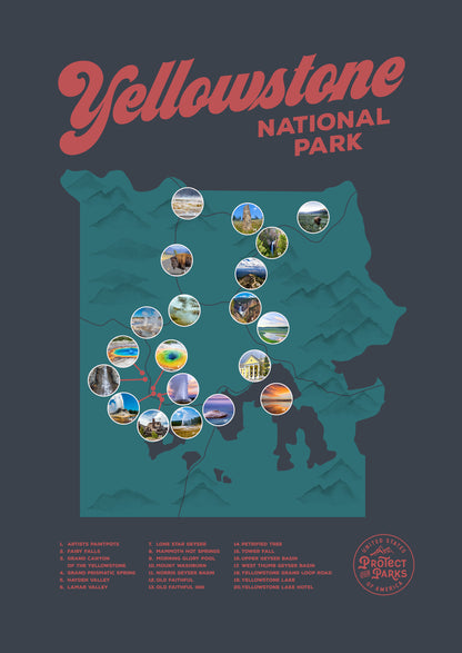 Yellowstone National Park Scratch Off Map