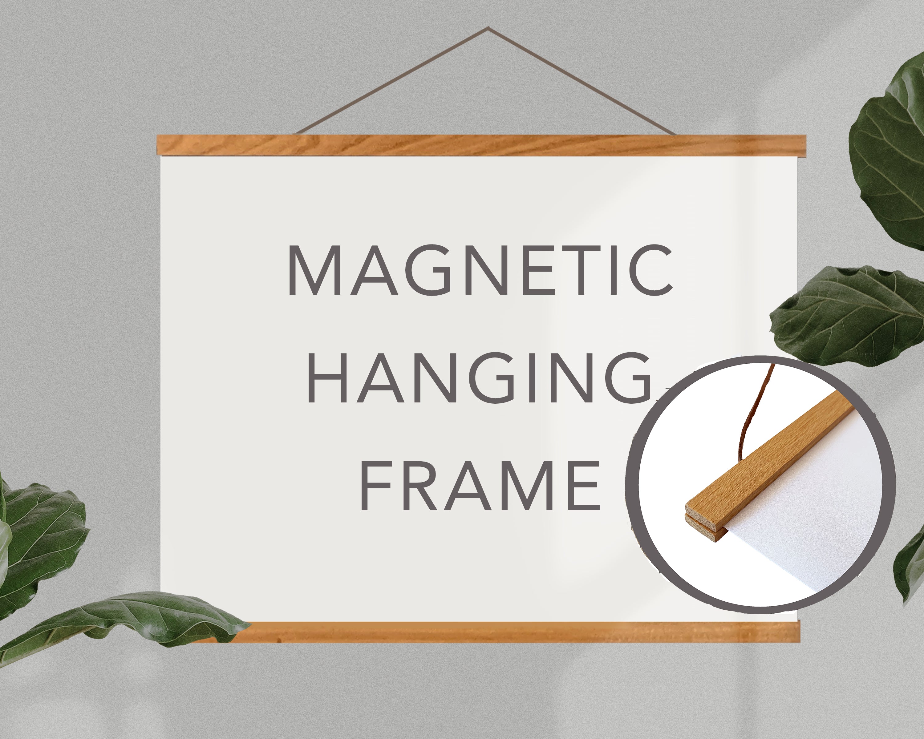 Natural Wood Magnetic Frame - Four Piece Wood Frame – Epic Adventure Maps