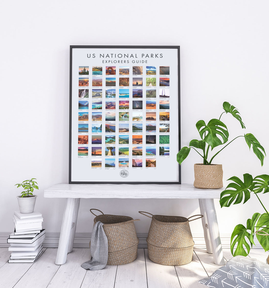 National Park Pushpin Poster
