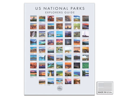 National Park Pushpin Poster