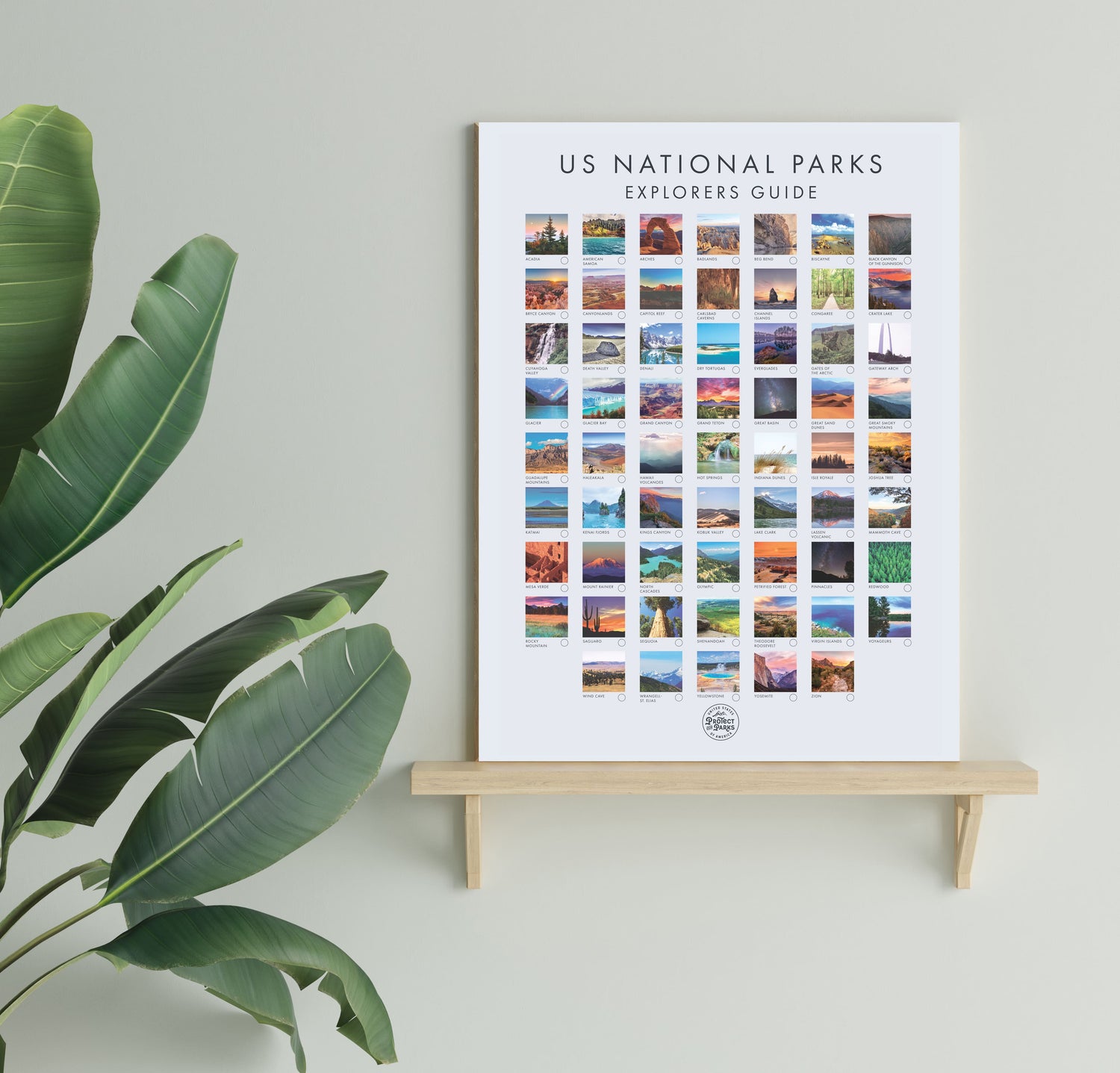 National Park Pushpin Poster