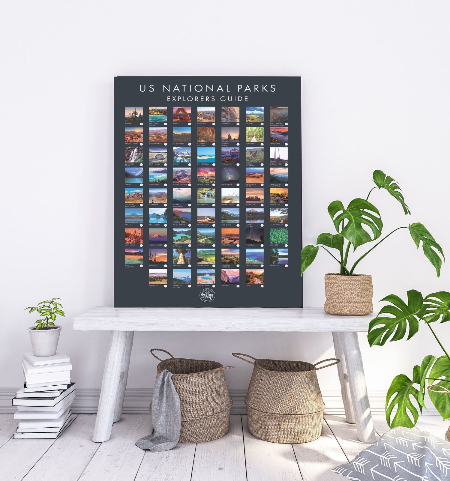 National Park Pushpin Poster