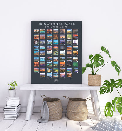 National Park Pushpin Poster