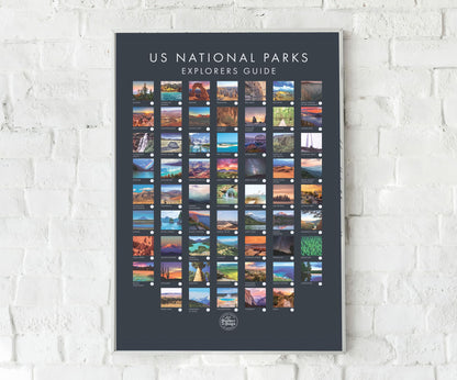 National Park Pushpin Poster