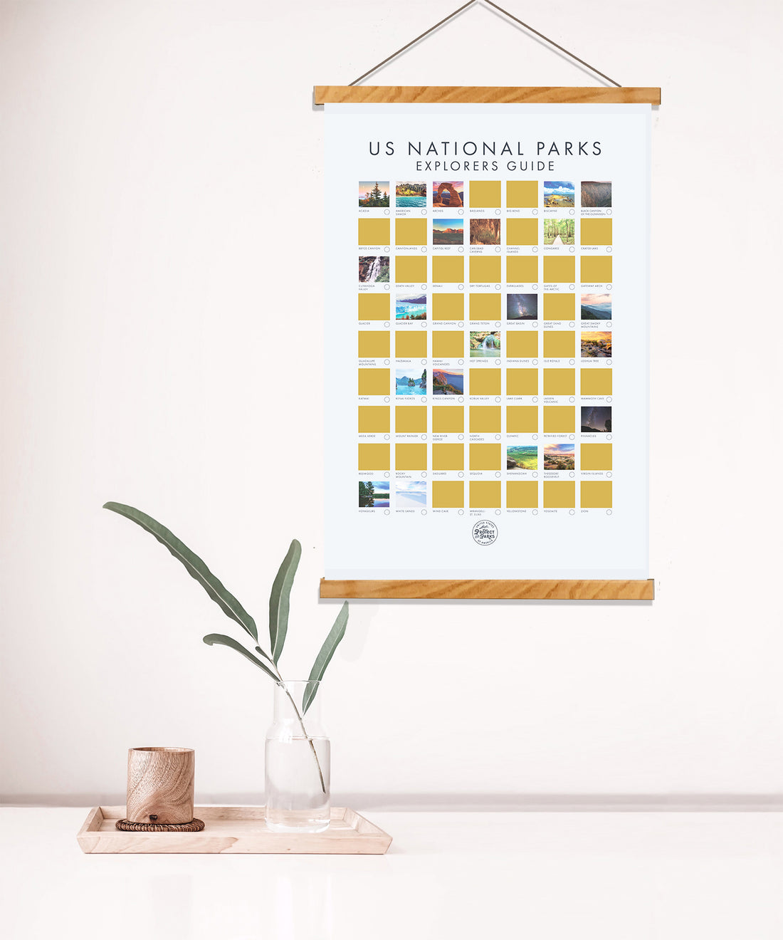 National Park Scratch Off Poster