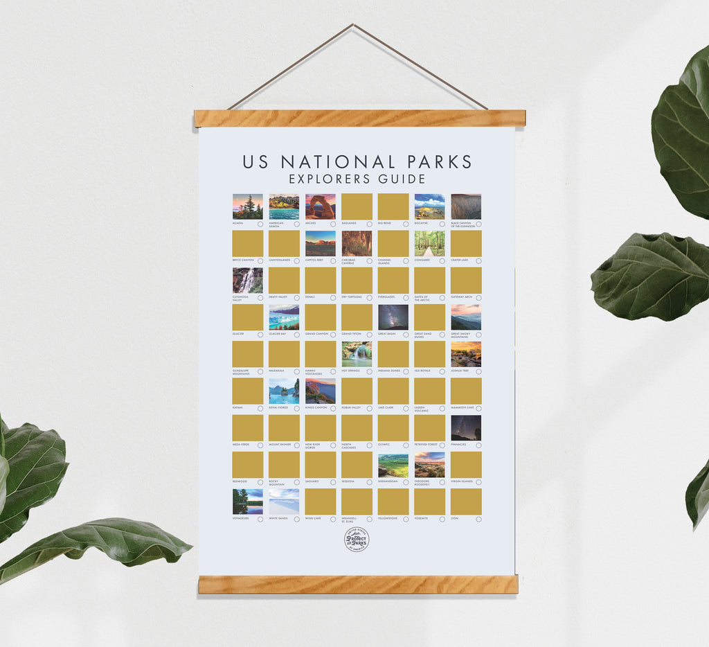 National Park Scratch Off Poster