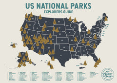 National Park Scratch Off Map
