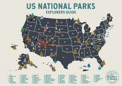 National Park Pushpin Map
